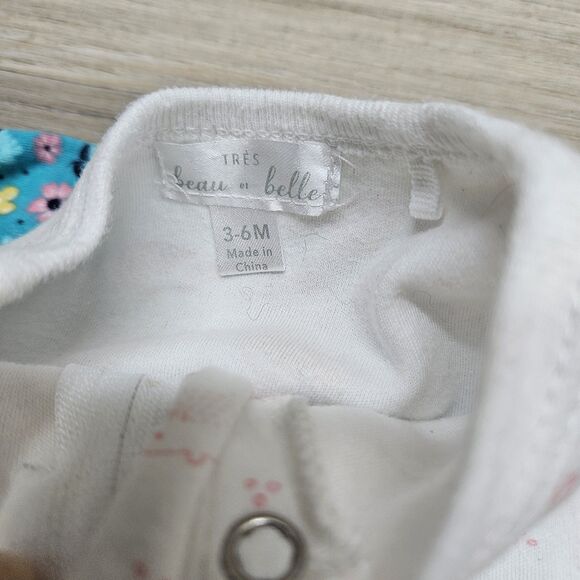 Baby Girls One Piece Sleeper Bodysuits 3-6 Months Sleep N Play Footie - Picture 8 of 9